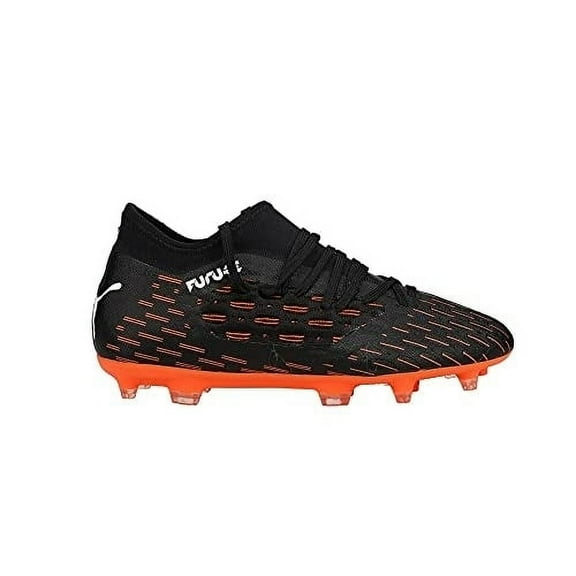 PUMA Kids Boys Future 6.3 Netfit Firm GroundAg - Soccer Cleats - Black,Orange  BLACK