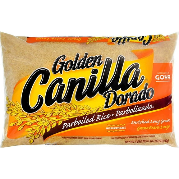 Golden  Long Grain Enriched Parboiled Rice, 5 lb, Dorado Parbolizado de Grano Extra Largo