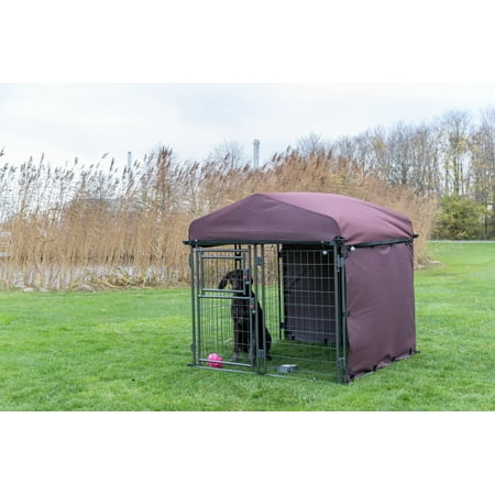 UPC: 4011905392165 | TRIXIE Deluxe Weatherproof Dog Kennel Sunshade Side Panel Fits 4x4x4.5-FT Kennel Burgundy