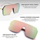 thumbnail image 4 of Ubiuo Oversized Sunglasses For Women Trendy One Piece Flat Top Rimless Sunglasses Siamese Big Large Shades, 4 of 4