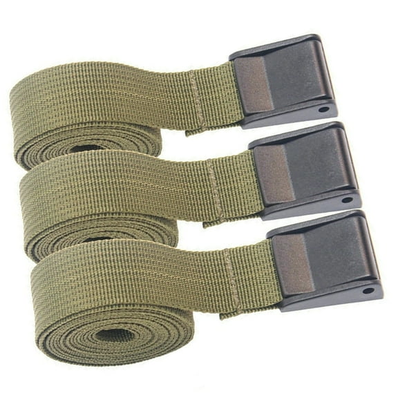 3 Pcs Lashing Straps for Luggage Camping Gazebo Heavy-duty Tie Olive Green