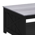 thumbnail image 6 of DEXTRUS Farmhouse Square Coffee Table, Rustic Center Table for Living Room, Gray Oak, 6 of 8