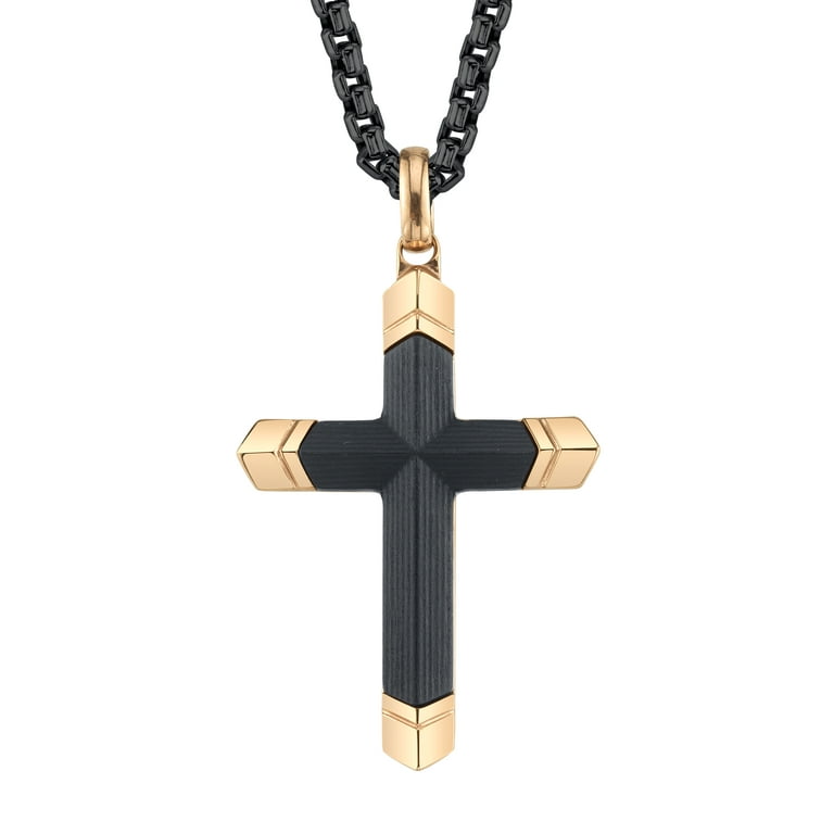 Spartan stainless steel cross necklace discount