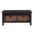 thumbnail image 3 of Manor Park Rustic Wood Coffee Table with Storage Baskets - Multiple Finishes, 3 of 6