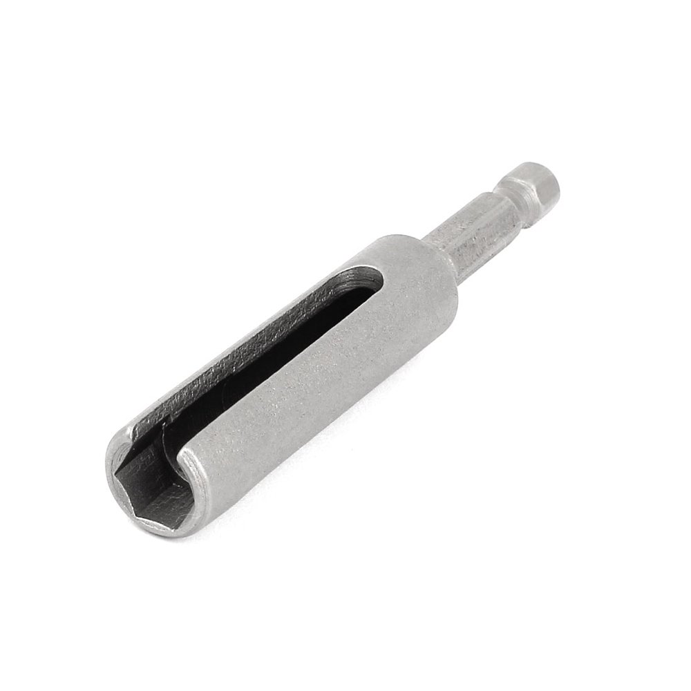 Gray Metal 8mm Hex Nut Slotted Extension Hexagon Driver Drill Bit 3