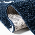 thumbnail image 5 of SAFAVIEH August Clyde Diamond Shag Area Rug, Navy/Ivory, 8' x 10', 5 of 8
