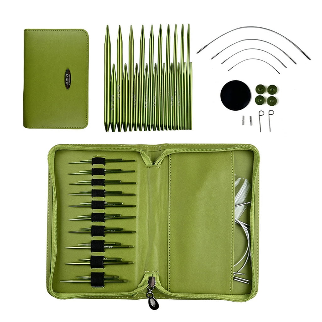 Circular Knitting Needle Set with Case Interchangeable Knitting Needle Set