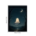 thumbnail image 2 of QISIWOLE Halloween Garden Flag, 18x12in Ghost Moon Waterproof Yard Banner for Outdoor Decor, 2 of 6