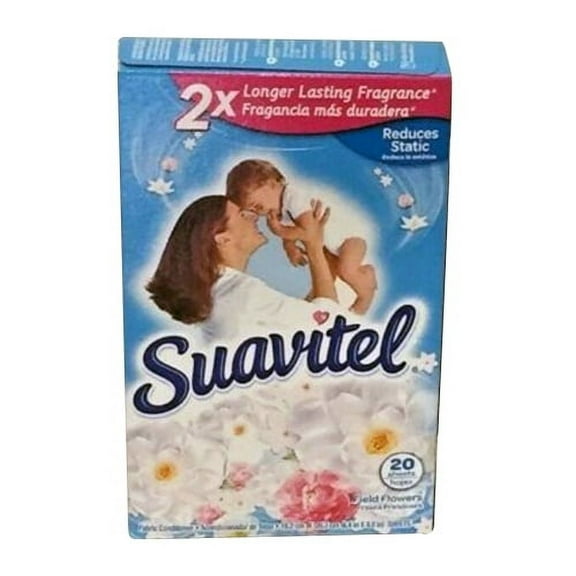 Suavitel Fabric Softener Dryer Sheets Field Flowers, 20 Ea