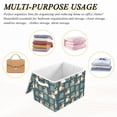 thumbnail image 6 of Yayeee Collapsible Cube Storage Bin with Lid Fabric Closet Decorative Basket with Handles, Blue Cartoon Dog Pattern, 6 of 7