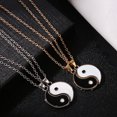 thumbnail image 3 of Trayknick 2Pcs Traditional Simple Couple Necklaces Gift Tai Chi Pattern Lover Necklaces Fashion Jewelry Golden, 3 of 13
