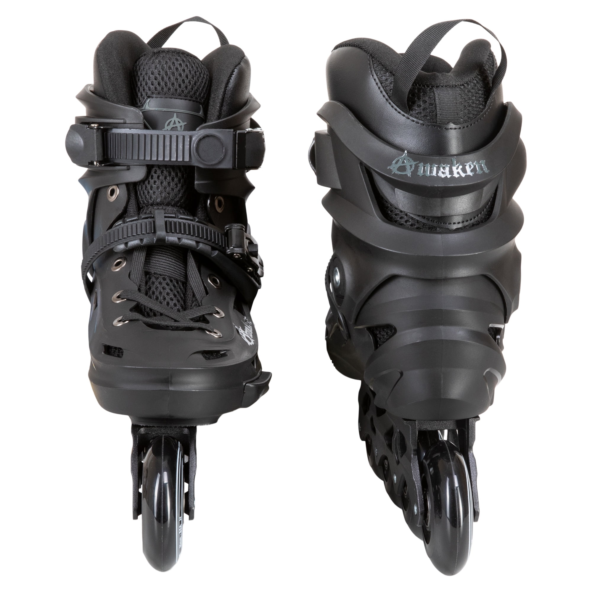 Awaken 4 Wheel Inline Skate Roller Blades (Black, 12)