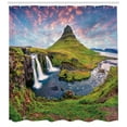 thumbnail image 3 of Ambesonne Iceland Shower Curtain, Sunset on Kirkjufellsfoss, 69"Wx84"L, Multicolor, 3 of 3