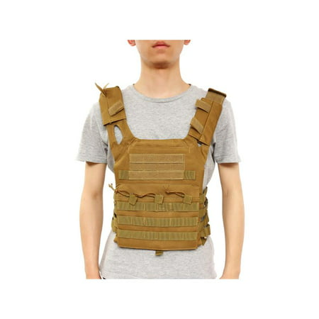 Moaere Tactical Vest Modular Assault Waistcoat Law Enforcement Vest Breathable Combat Training Sleeveless Shirt Adjustable (Best Home Assault Rifle)