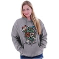 thumbnail image 4 of No Regrets Skull Snake Rose Tattoo Unisex Plus Fleece Graphic Hoodie Brisco Brands 4X, 4 of 5