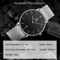 thumbnail image 5 of A ALPS Mens Watches Fashion Quartz Men's Watches Ultra Thin Minimalist Wristwatches with Stainless Steel Strap Gift for Man Father's Day Gifts, 5 of 7