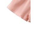 thumbnail image 6 of Coduop Toddler Baby Girl Ribbed Outfits Kids Sleeveless Vest Top Shorts Pants 1-6 Years, 6 of 7