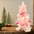 thumbnail image 4 of Pink Mini Christmas Tree Small Christmas Tree Artificial Tabletop Xmas Decor Holiday Decoration for Home, Office, Party, 17.72 Inch Height, 4 of 6