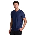 thumbnail image 4 of RBX Active Men's Tonal Stripe Closed Mesh Quick Drying Workout T-Shirt, 4 of 4