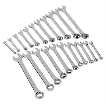 2PC Performance Tool Performance Tool W1069 Metric & SAE Combination Wrench Set, Silver