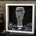 thumbnail image 4 of Torched Iowa Beer Cap Shadow Box Wall Mount Decor 13"x13"x3.5" Black, 4 of 8