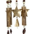thumbnail image 4 of DecMode 29" Gold Wood Sun Stars Windchime with Beads and Cone Bells, 4 of 6