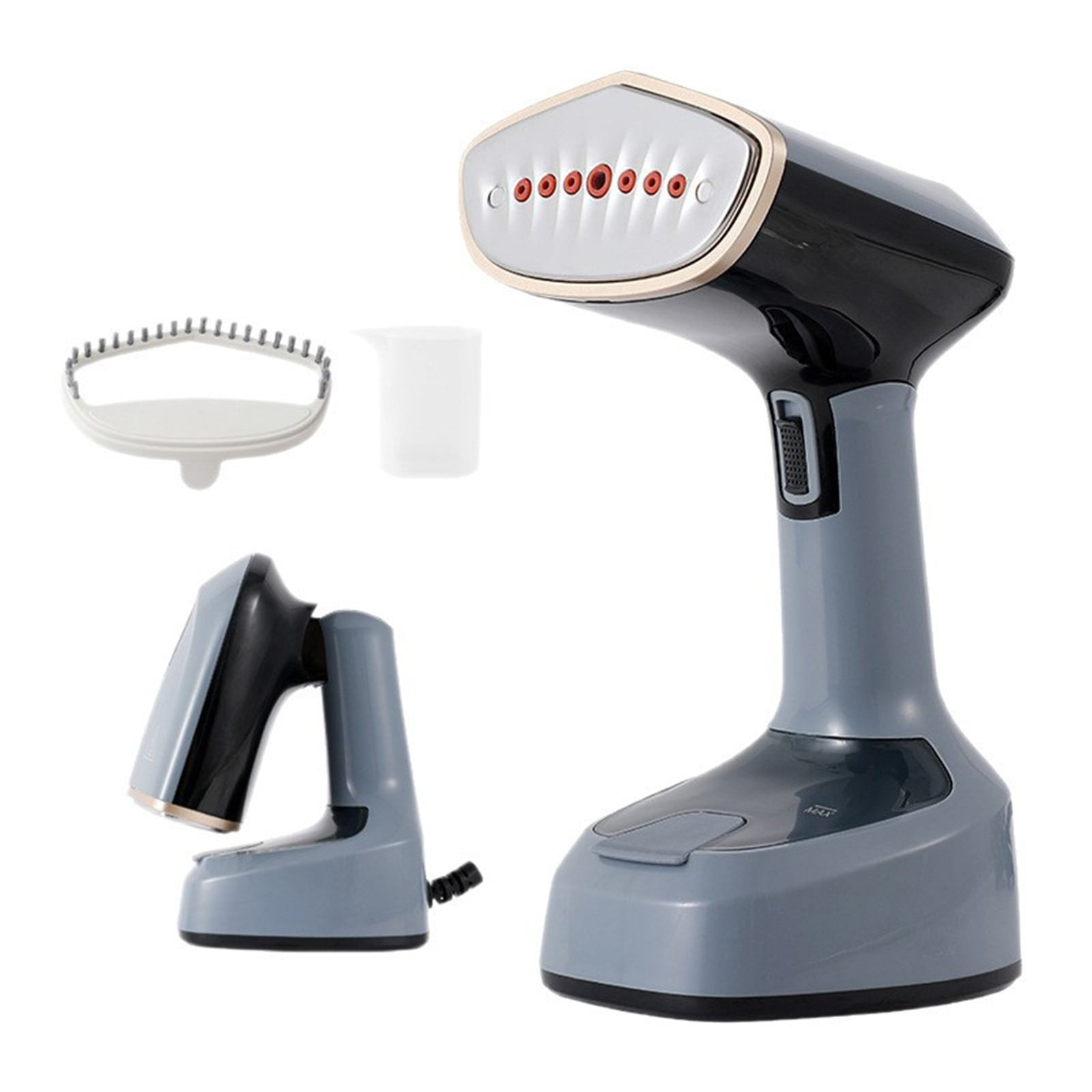 Gray + Decker Easy Store Foldable Garment Steamer, Heated Metal Plate, 10ft Cord, 8 Min of Steam