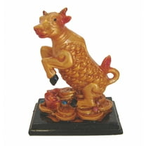 Orange Base Colorful Chinese Zodiac Ox Statue