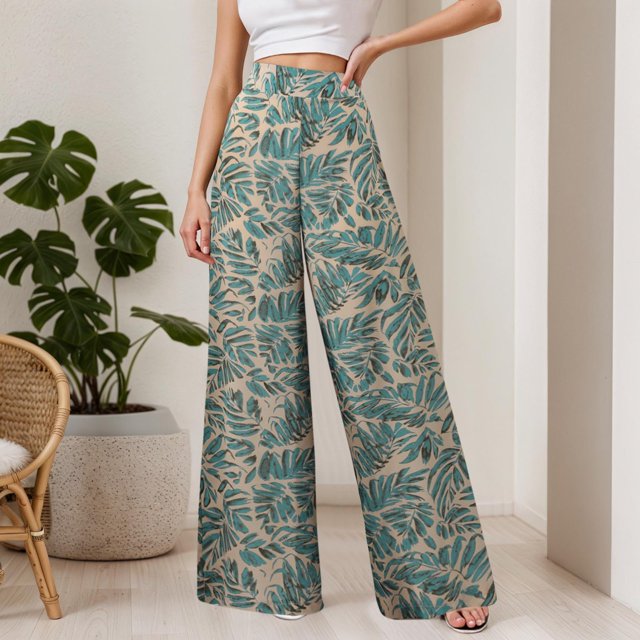 WILLBEST Pantalones Casuales de Mujer, de Cintura Alta, Holgados, Estampados, Cómodos, para Uso Diario, Estilo Relajado para Primavera, Verano y Otoño. Extra Grande