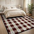 thumbnail image 3 of ODIKA Fuzzy Vintage Fluffy Plaid Festive Reindeer Alfombra Para Sala Foldable Easy Care for King Size Bedroom, Master Suite, Under Bed, 3 of 7