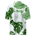 thumbnail image 5 of Men Hawaiian Shirt Short Sleeves Printed Button Down Shirts Summer Beach Mens Shirts Clearance 08-Army Green 5XL, 5 of 5