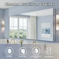 thumbnail image 2 of ANGELES HOME Wall-Mounted 104x36 in. Mirror Medicine Cabinet for Bathroom, 15 Adjustable Shelves, Anodized Chrome Aluminum Frame, 2 of 9