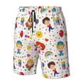 thumbnail image 4 of Balery Childrens Party Traje de Baño Estilo Hawaiano para Hombre, Shorts de Secado Rápido con Bolsillos-Large, 4 of 6