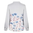 thumbnail image 5 of Puntoco Moda Mujer Suelta V-Cuello Impreso Botón Frontal Cárdigan Camisa Tops Camiseta Puntoco Puntoco-1, 5 of 5