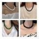 thumbnail image 2 of Round Beaded Chain Short Necklace Sweet Cool Clavicle Chain Geometric Chokers--White-Product code 47440 White, 2 of 3