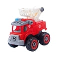 thumbnail image 3 of Desarmar coche de juguete, camión de construcción, juguetes con destornillador, edificio creativo, juguete accionado por fricción para niños de 3, 4 y Camión de bomberos, 3 of 9