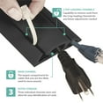 thumbnail image 3 of UT Wire 15-FT Cord Protector and Cover with 3 Channels for Floor, Black, 3 of 7