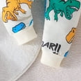 thumbnail image 4 of Gibobby Conjunto de leggings para bebés y niñas Conjunto de ropa de 2 uds con estampado de dinosaurio de manga larga para bebé recién nacido (niño o niña)(Blanco,18-24 Meses), 4 of 5