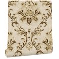 thumbnail image 2 of Beige/Gold/Brown/Yellow Damask Embossed Textured Thick Wallpaper Roll for Living Room Bedroom Decorative 20.86“ x 32.8', 2 of 8