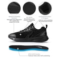 thumbnail image 3 of NY Threads Men's Running Shoes Comfortable and Lightweight Casual Sneakers, 9.5 US, Black/Black, 3 of 7