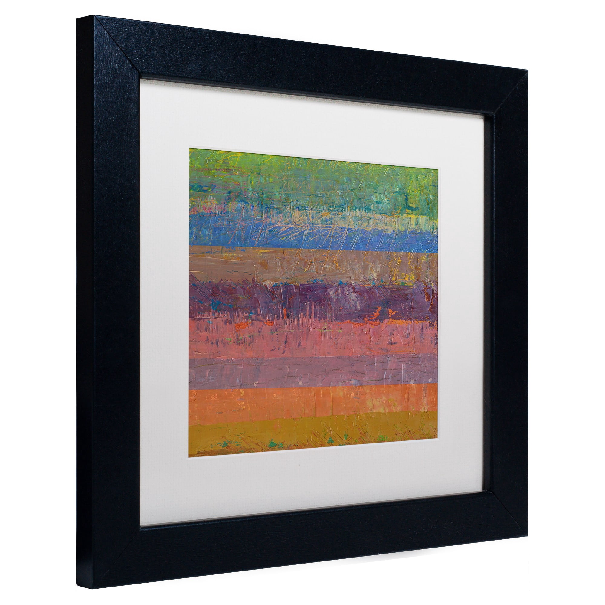 Trademark Fine Art "Pink Line" Canvas Art by Michelle Calkins, White Matte, Black Frame