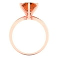 thumbnail image 4 of 2.5 ct Round Cut Simulated Pink Tourmaline Solitaire 18K Rose Gold Womens Engagement Ring, 4 of 5