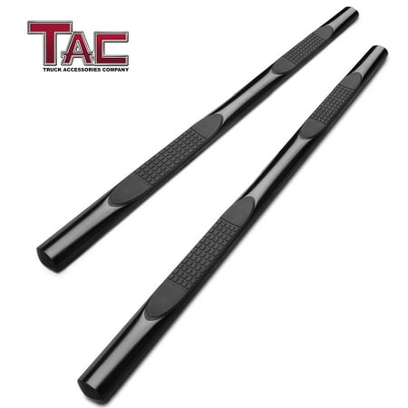 - TAC Side Steps for 2005-2019 Toyota Tacoma Double Cab Truck Pickup 4” Oval Black Nerf Bars Running Boards