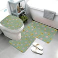 thumbnail image 3 of Bathroom Rugs Sets 3 Piece - Pig Face With Sunflower Absorbent Non Slip Bath Mats, U-Shape Toilet Lid Cover, Contour Mat, Soft Washable Shower Mats Bath Rug Mat for Bathroom Tub Toilet, 3 of 7
