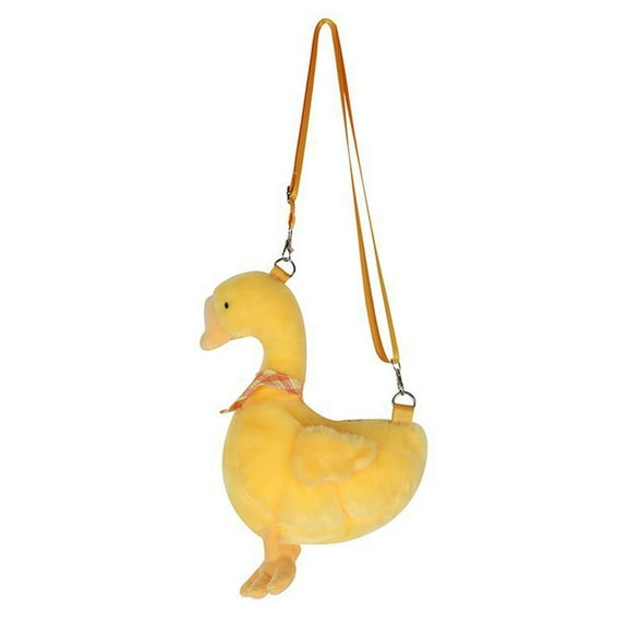 Cartoon Duck Shaped Shoulder Bags for Women Plush for Doll Crossbody Purses Soft Bag