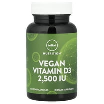 MRM Nutrition Vegan Vitamin D3, 62.5 mcg (2,500 IU), 60 Vegan Capsules