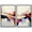 Black Frame, variant on Rhythmic Rush Colors Duo Canvas Print Sunset Pink Wall Decor Set by Art Remedy, Gallery Wrapped, 10 x 15