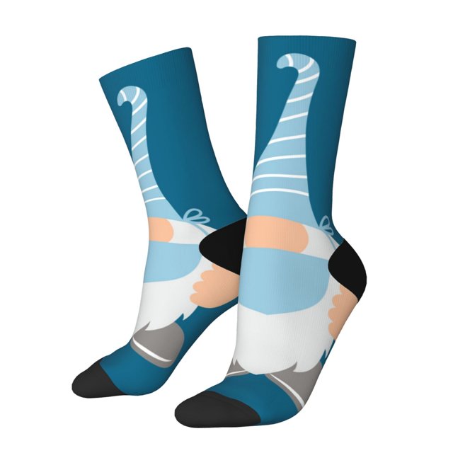 Lukts Nurse Doctor Gnomes Pattern Womens Crew Soft Moisture-wicking Socks,Moisture Control Crew Socks,Mid Calf Socks