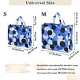 thumbnail image 2 of FORMRS Womens Corduroy Tote Bag Crossbody Shoulder Handbag with Pocket, Black Dot Pattern, 2 of 7