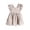 Khaki, variant on Girls Dresses - Toddller Summer Linen Ruffle Backless Dress for Little Girls Fly Sleeve Solid Print with Cute Charm